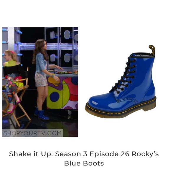 Dr. Martens Blue Patent Lamper Fashion Boot - Picture 10 of 10